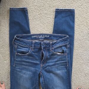 American Eagle Outfitters Women's Dark Blue Skinny Jeans